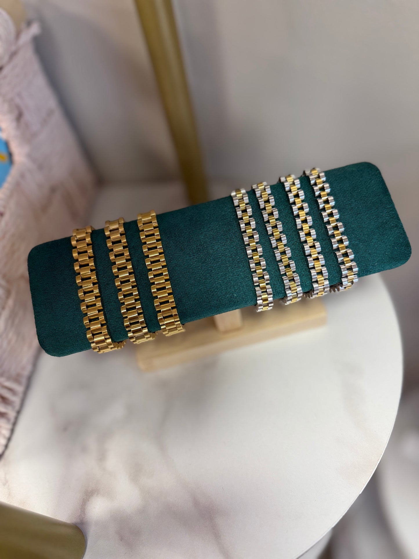 Silver/Gold Watch Band Bracelet