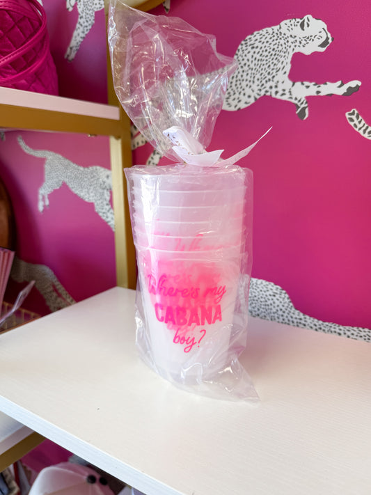‘Where’s My Cabana Boy?’ Cup Set