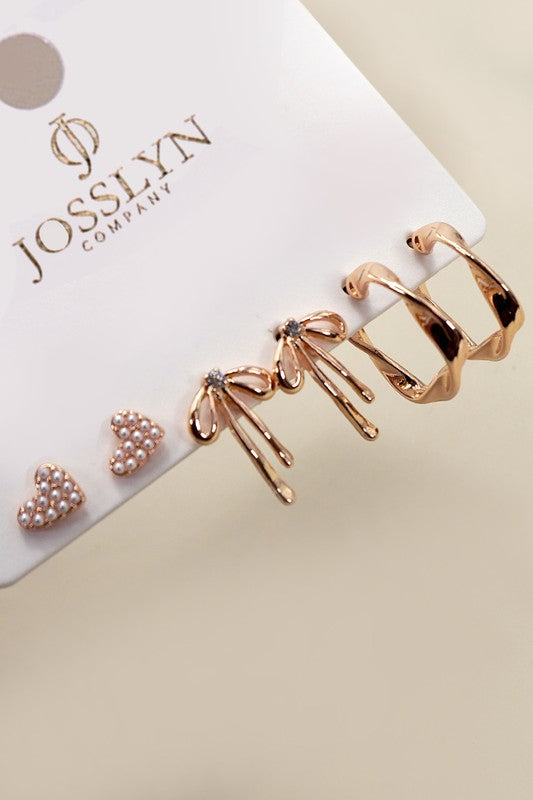 Bow Earring Set 3