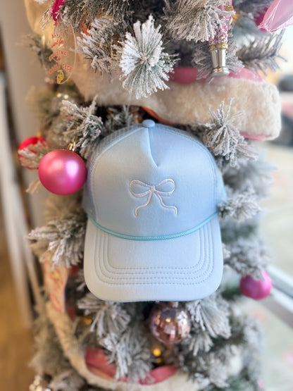 Blue Bow Trucker Hat