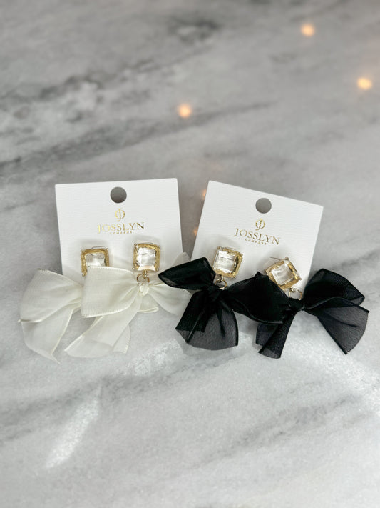 Bow Ribbon Earrings (2 Colors)