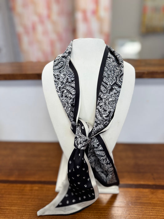 Tie Neck Scarf- Black