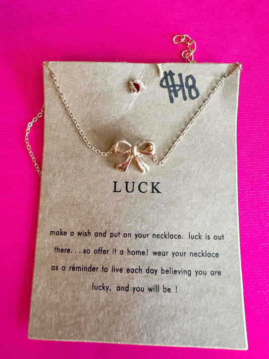 Gold Bow Necklace