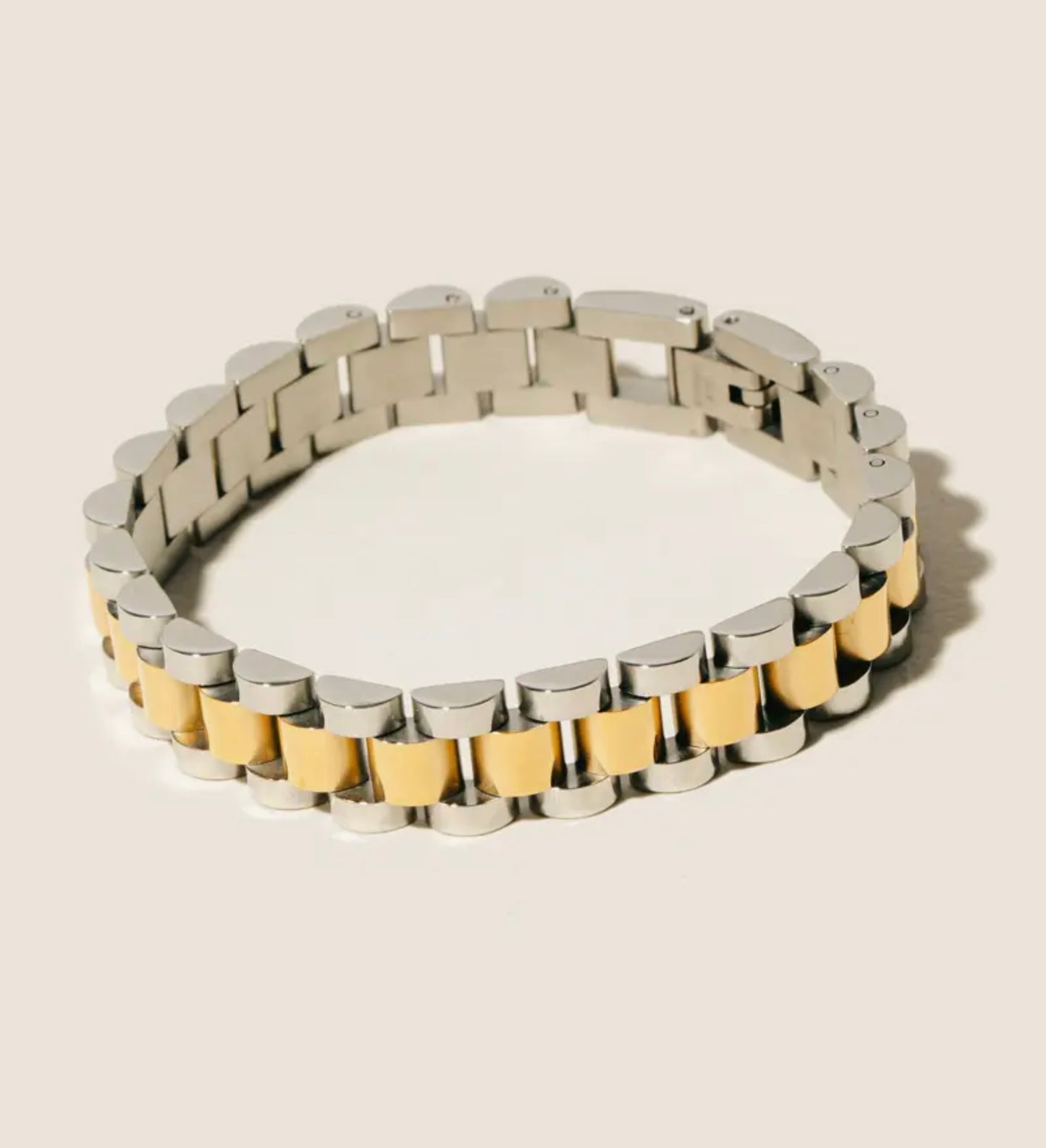 Silver/Gold Watch Band Bracelet