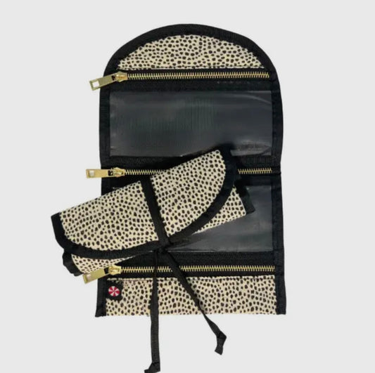 Dotted Hanging Zipper Pouch- Mini