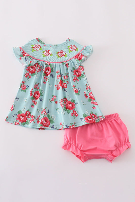 Rose Smocked Set- Girl