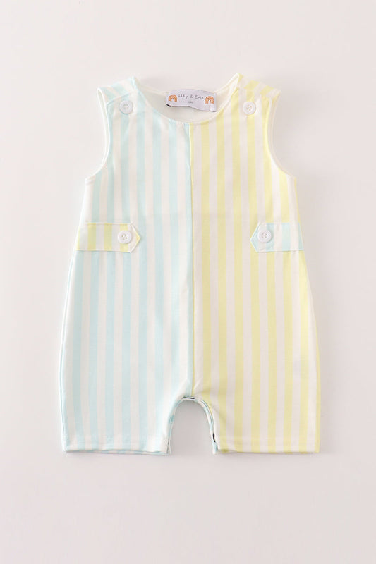 2 Tone Stripe Romper