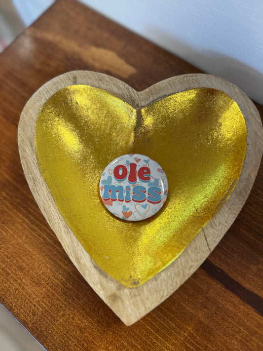 OM Button #1- Ole Miss w Hearts