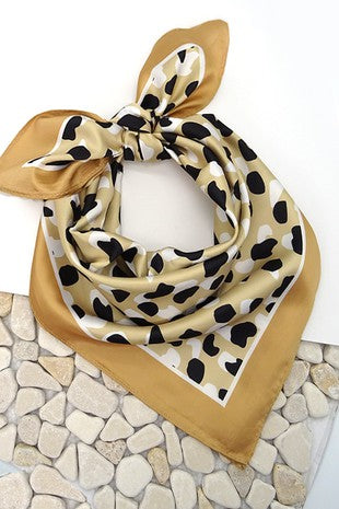 Gold Cheetah Bandana Scarf