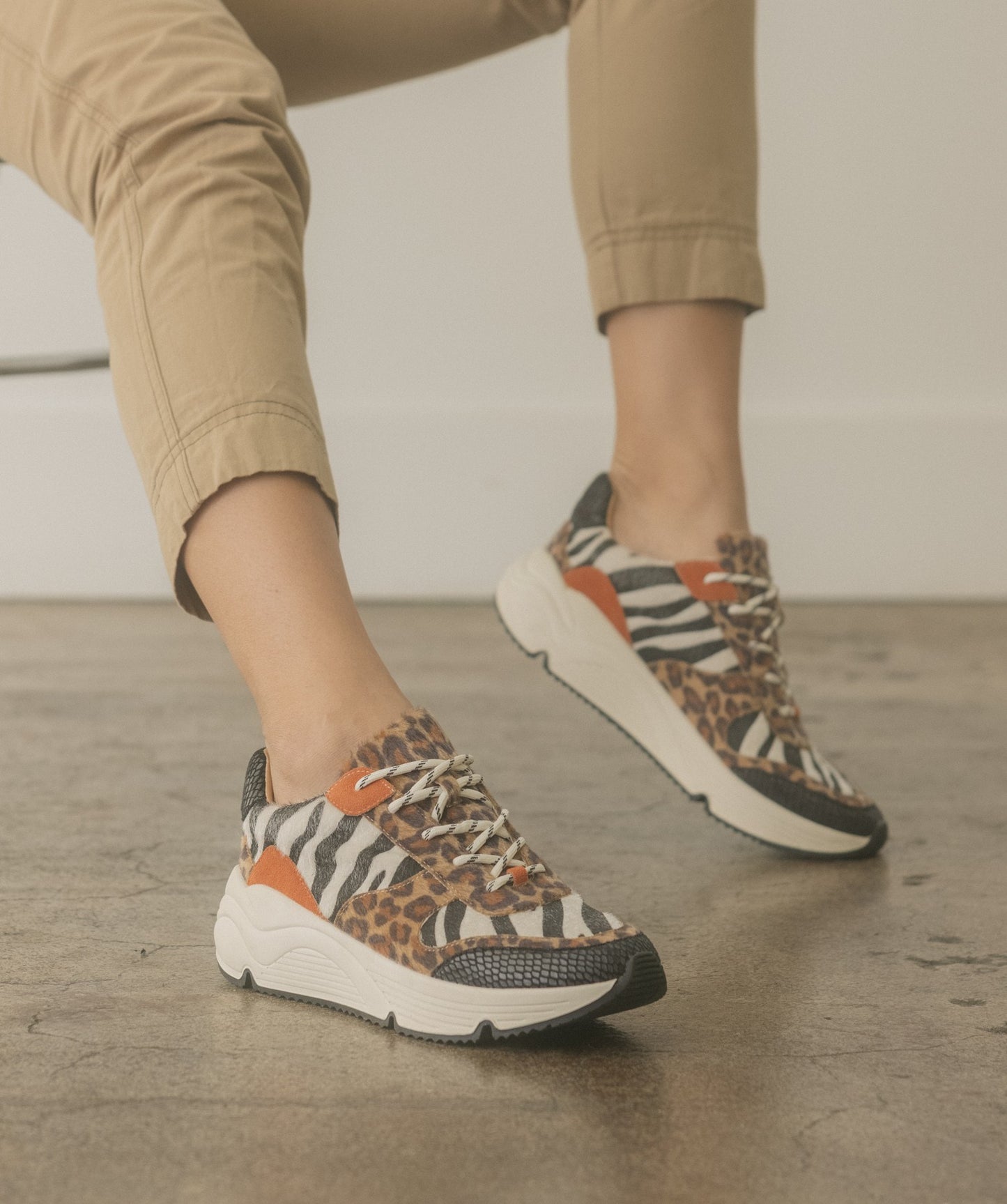 Funky Orange Platform Sneakers