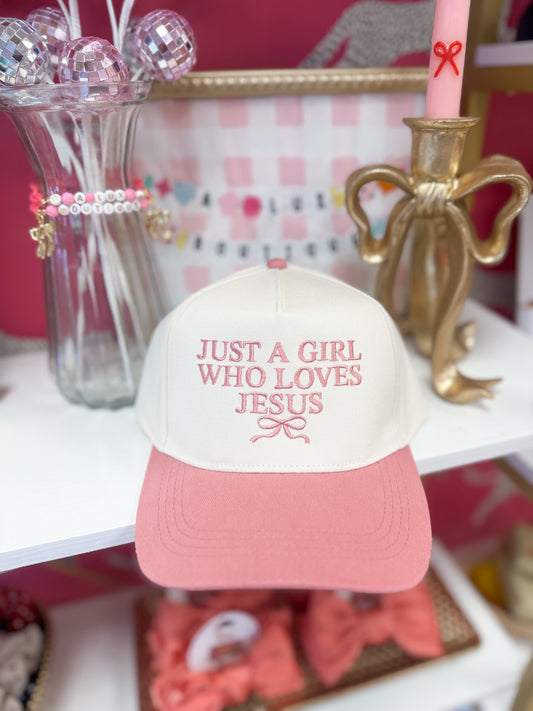 Just A Girl Who Loves Jesus Trucker Hat