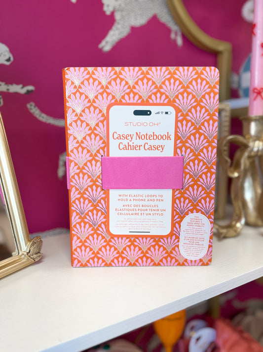 Pink/Orange Notebook W/ Phone Loop