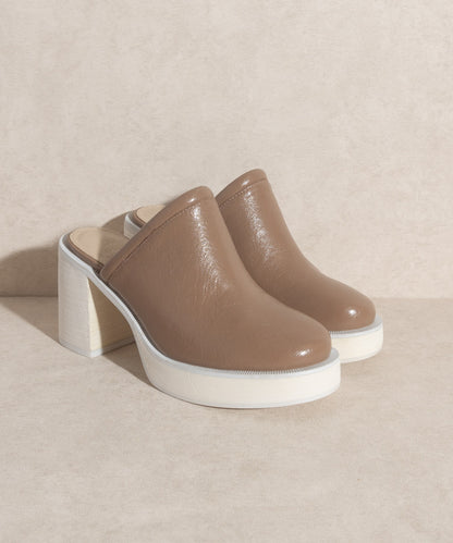 Light Brown Platform Clogs