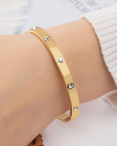 Bangle with Rhinestones (2 Colors)