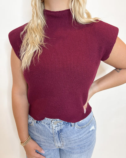 Elena Sweater- Wine